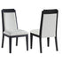 Bailey Wood Dining Side Chair Ivory and Black (Set of 2) - Adams Furniture