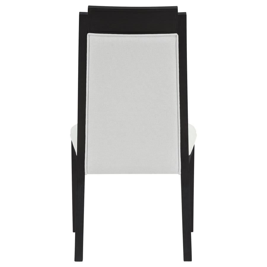 Bailey Wood Dining Side Chair Ivory and Black (Set of 2) - Adams Furniture