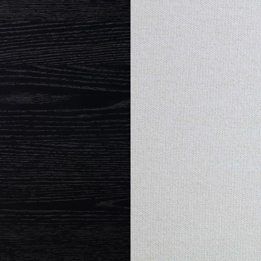 Bailey Wood Dining Side Chair Ivory and Black (Set of 2) - Adams Furniture