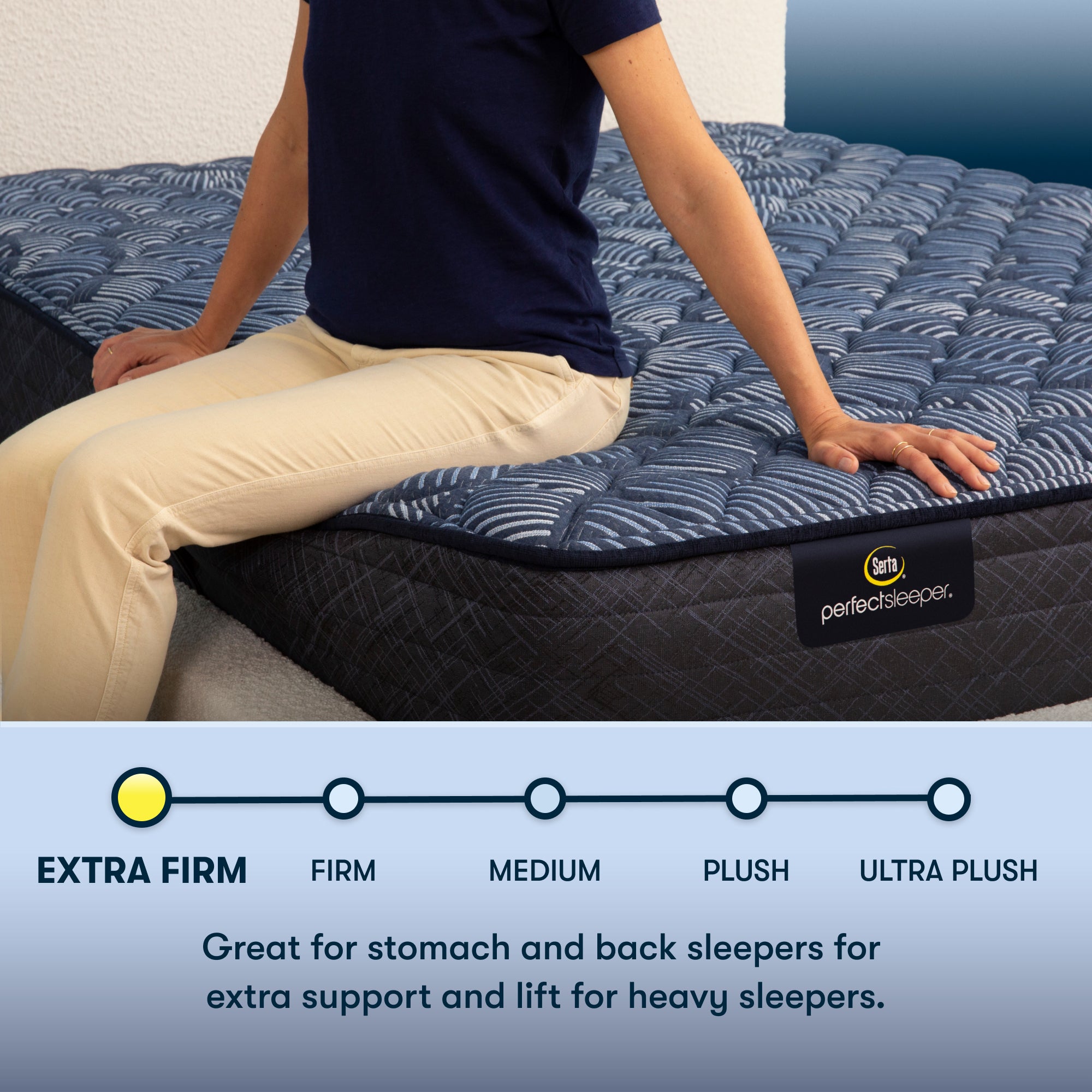 Serta Perfect Sleeper Cobalt Calm Extra Firm Twin Mattress - Adams Furniture