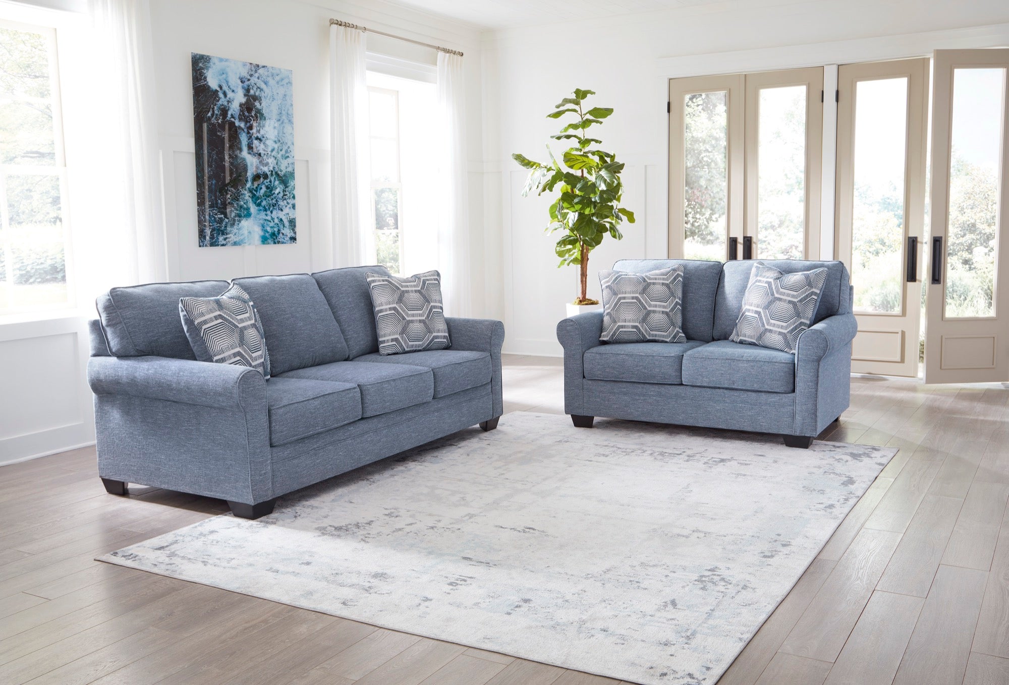 Charlotte Denim Living Room Set