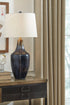 Evania Indigo Table Lamp - Adams Furniture