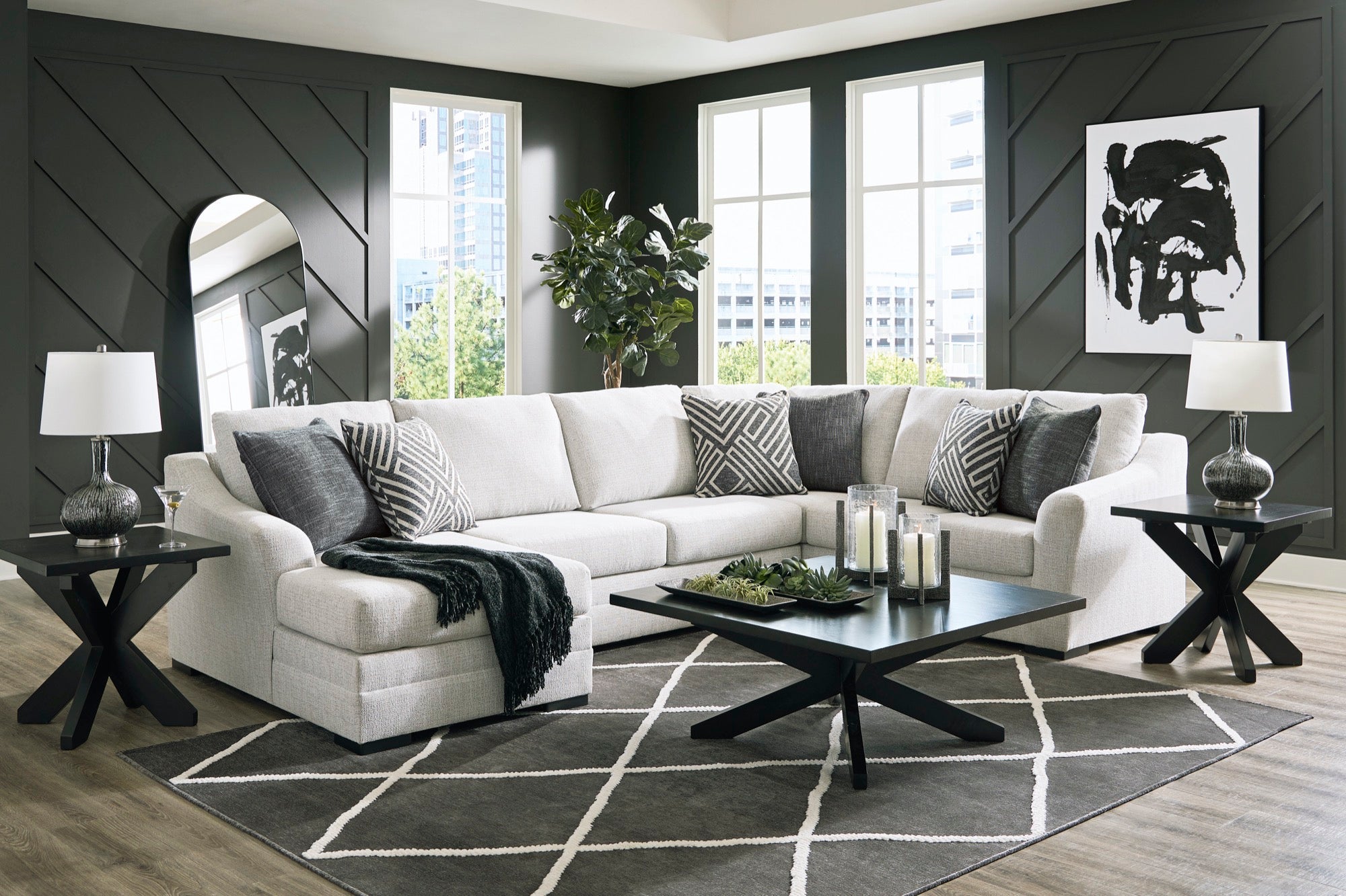 Koralynn 3-Piece Sectional with Chaise - Adams Furniture