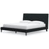 Carter Black King Upholstered Bed - Adams Furniture