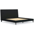 Carter Black King Upholstered Bed - Adams Furniture