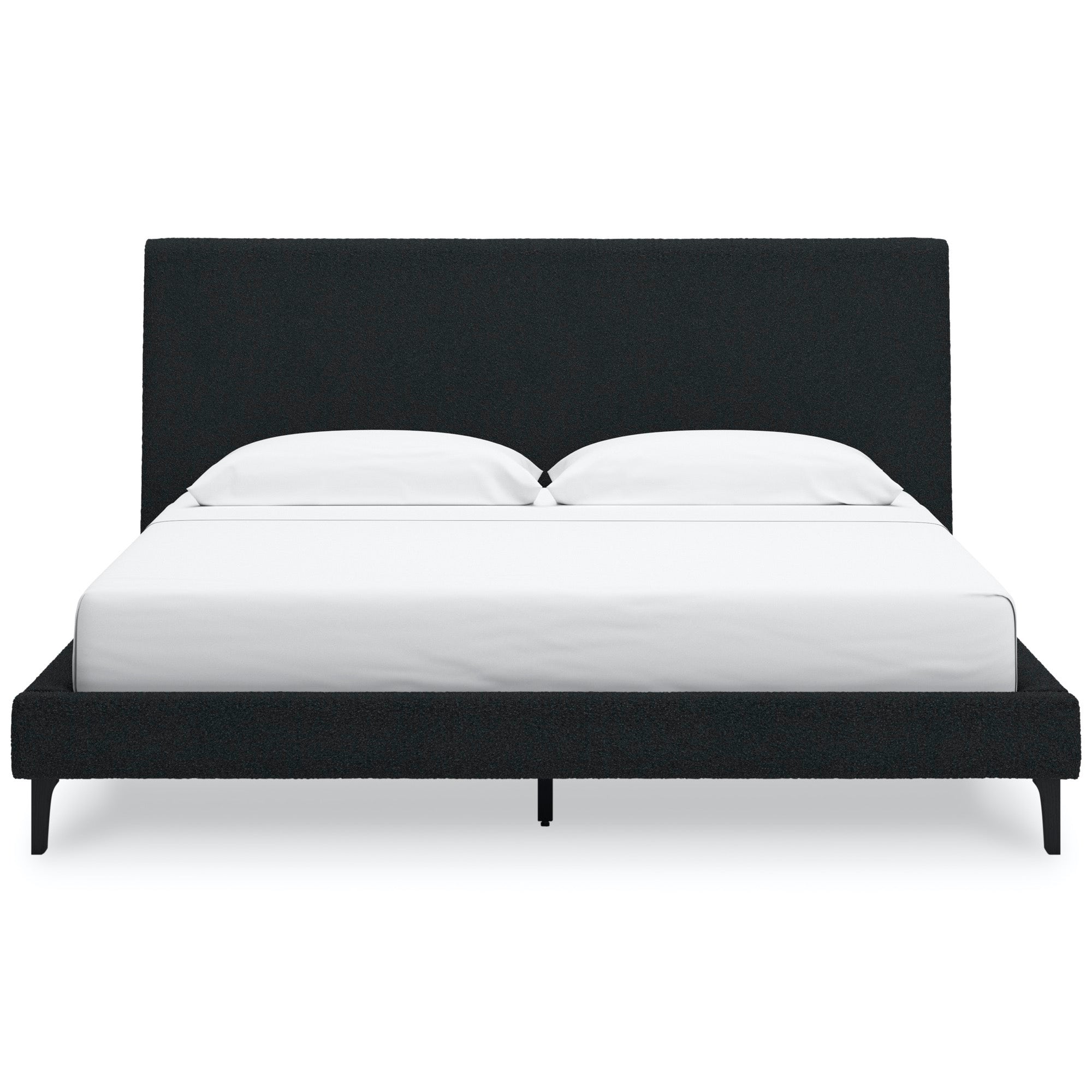 Carter Black King Upholstered Bed - Adams Furniture