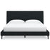 Carter Black King Upholstered Bed - Adams Furniture