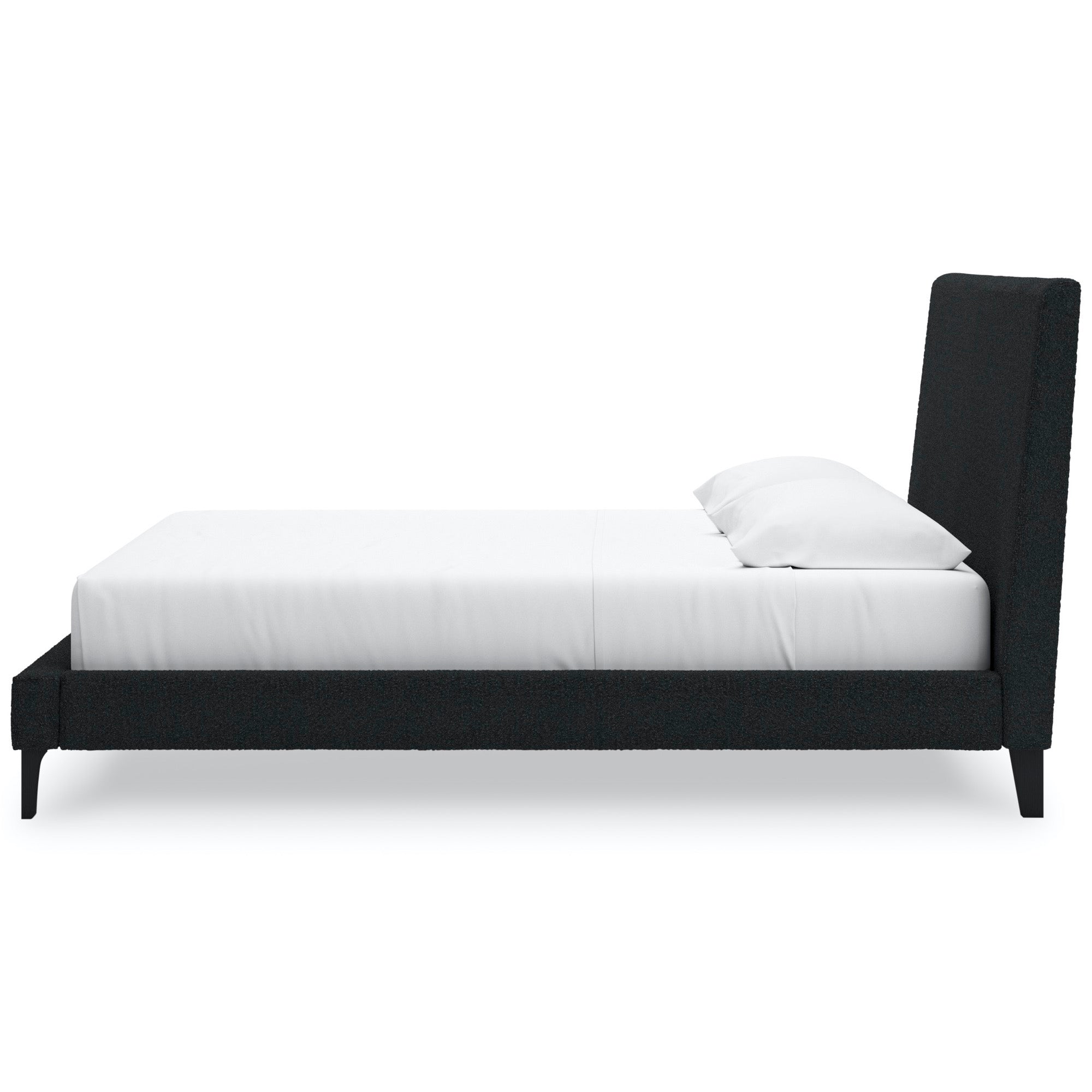 Carter Black King Upholstered Bed - Adams Furniture