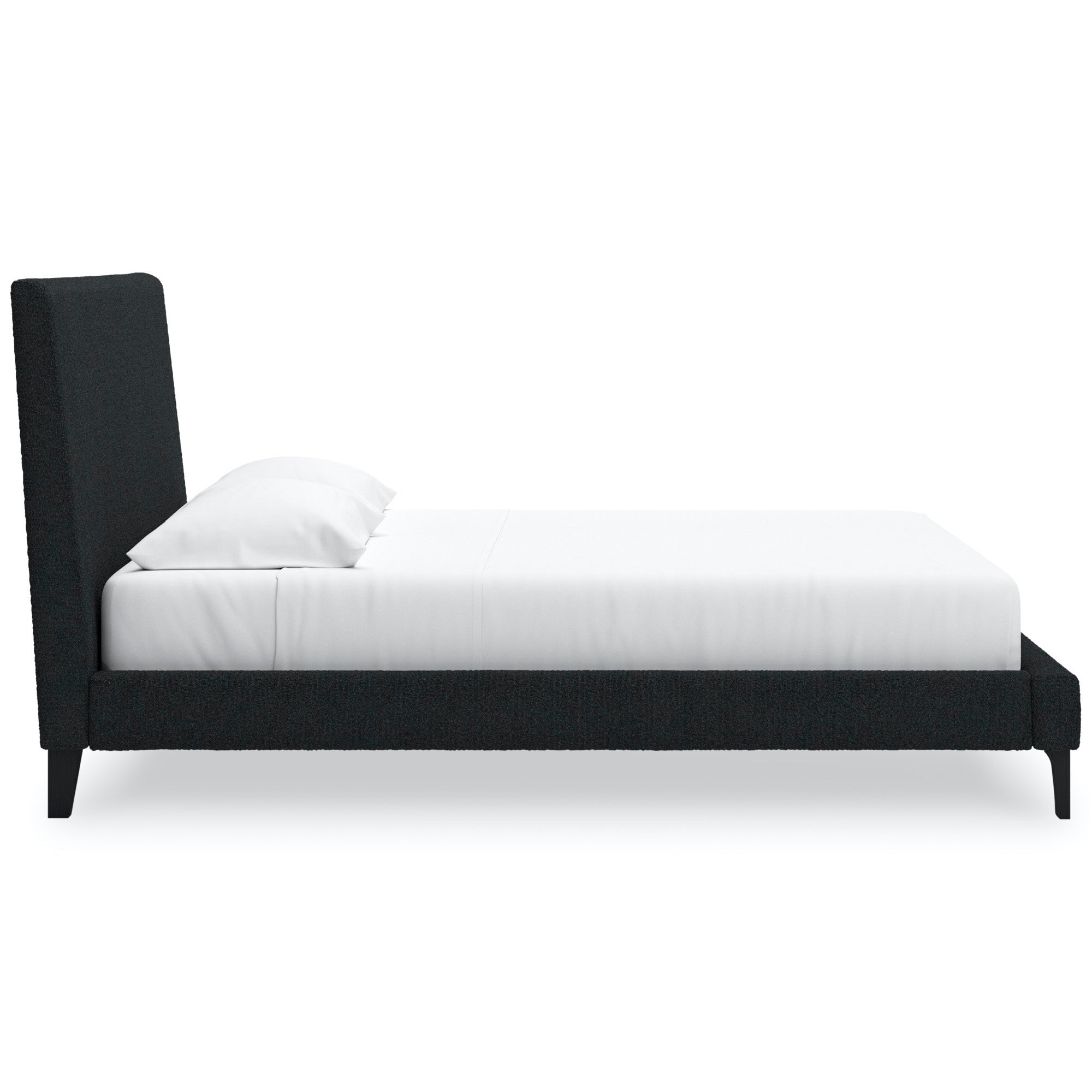 Carter Black King Upholstered Bed - Adams Furniture
