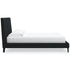 Carter Black King Upholstered Bed - Adams Furniture