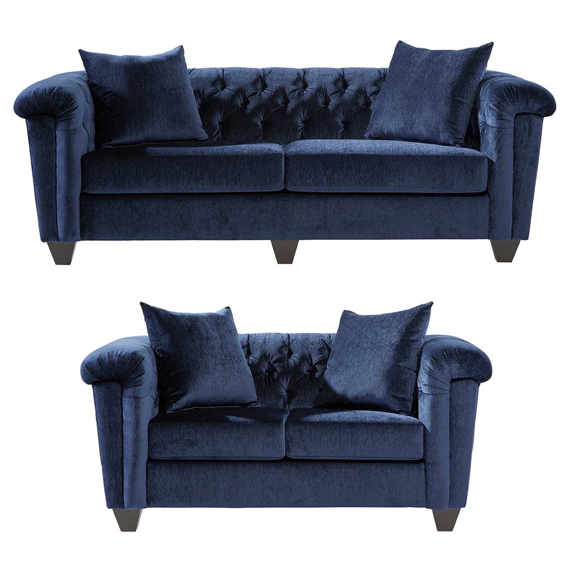 Lush Navy Living Room Set