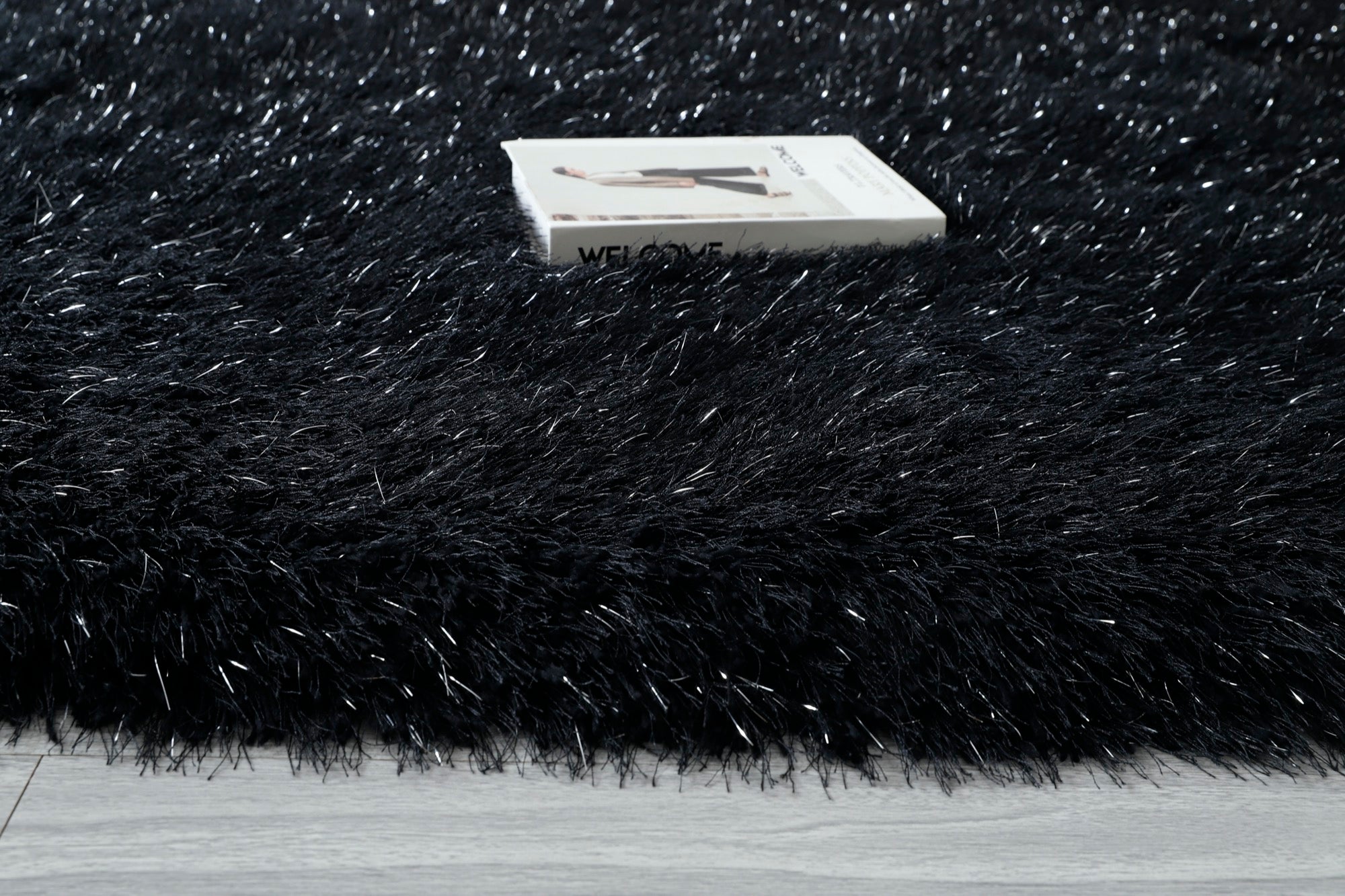 Manhattan Black Half Moon Area Rug - Adams Furniture