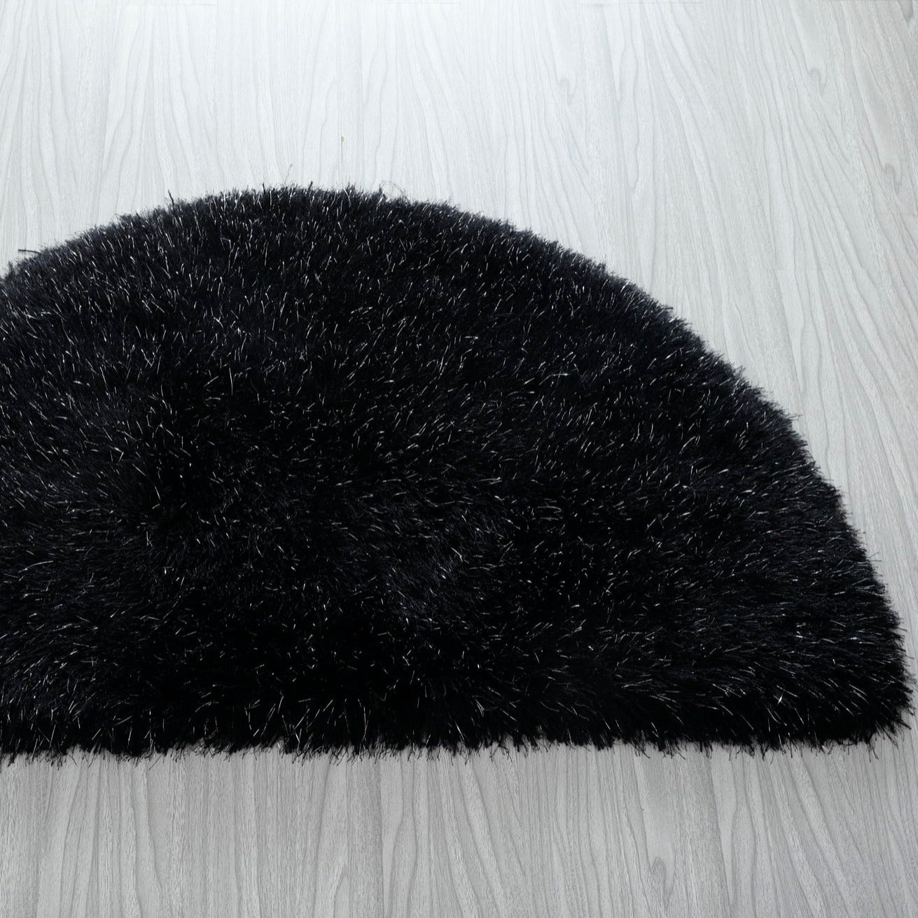 Manhattan Black Half Moon Area Rug - Adams Furniture