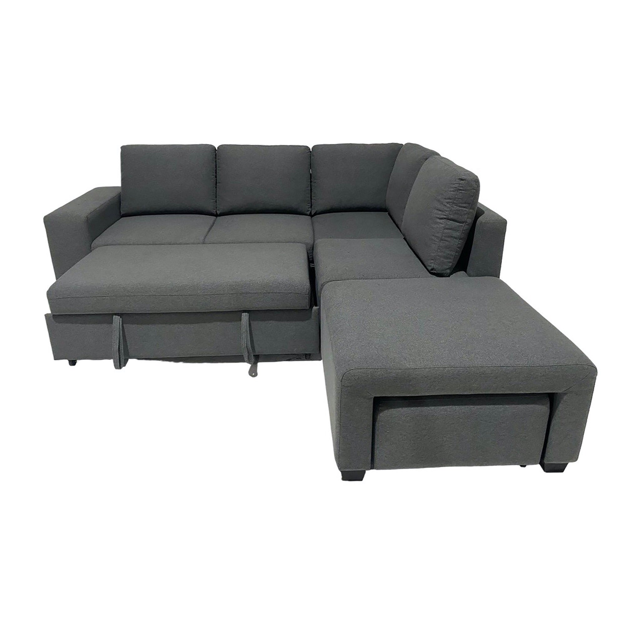 Morgan Sleeper Sectional with Storage Ottoman - Adams Furniture