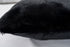 Faux Rabbit Fur Black Pillow - Adams Furniture