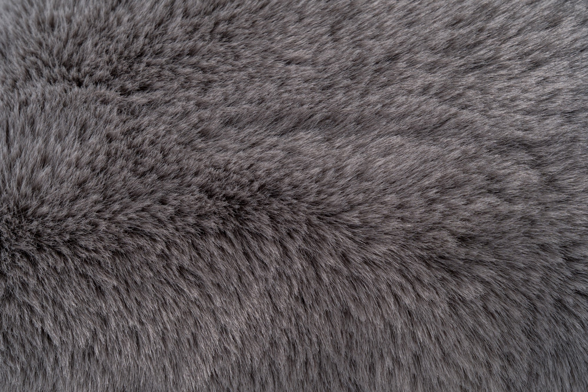 Faux Rabbit Fur Grey Pillow - Adams Furniture