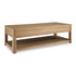Light Brown Rectangular Coffee Table