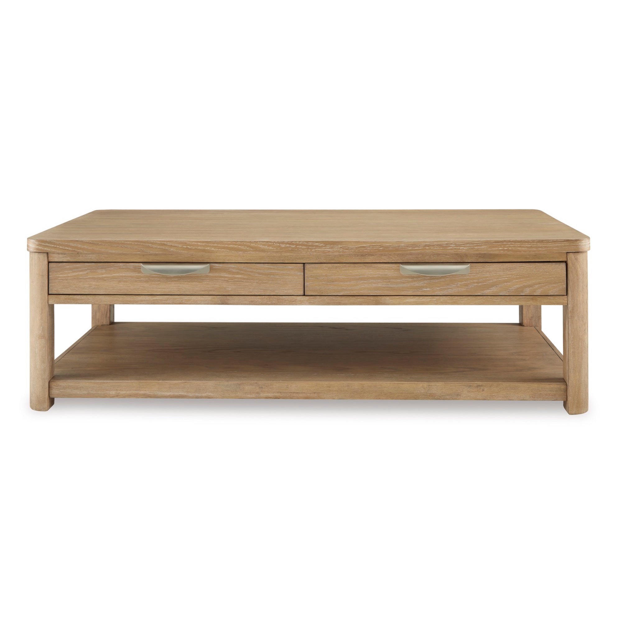 Light Brown Rectangular Coffee Table