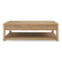 Light Brown Rectangular Coffee Table