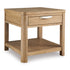 Light Brown Rectangular End Table
