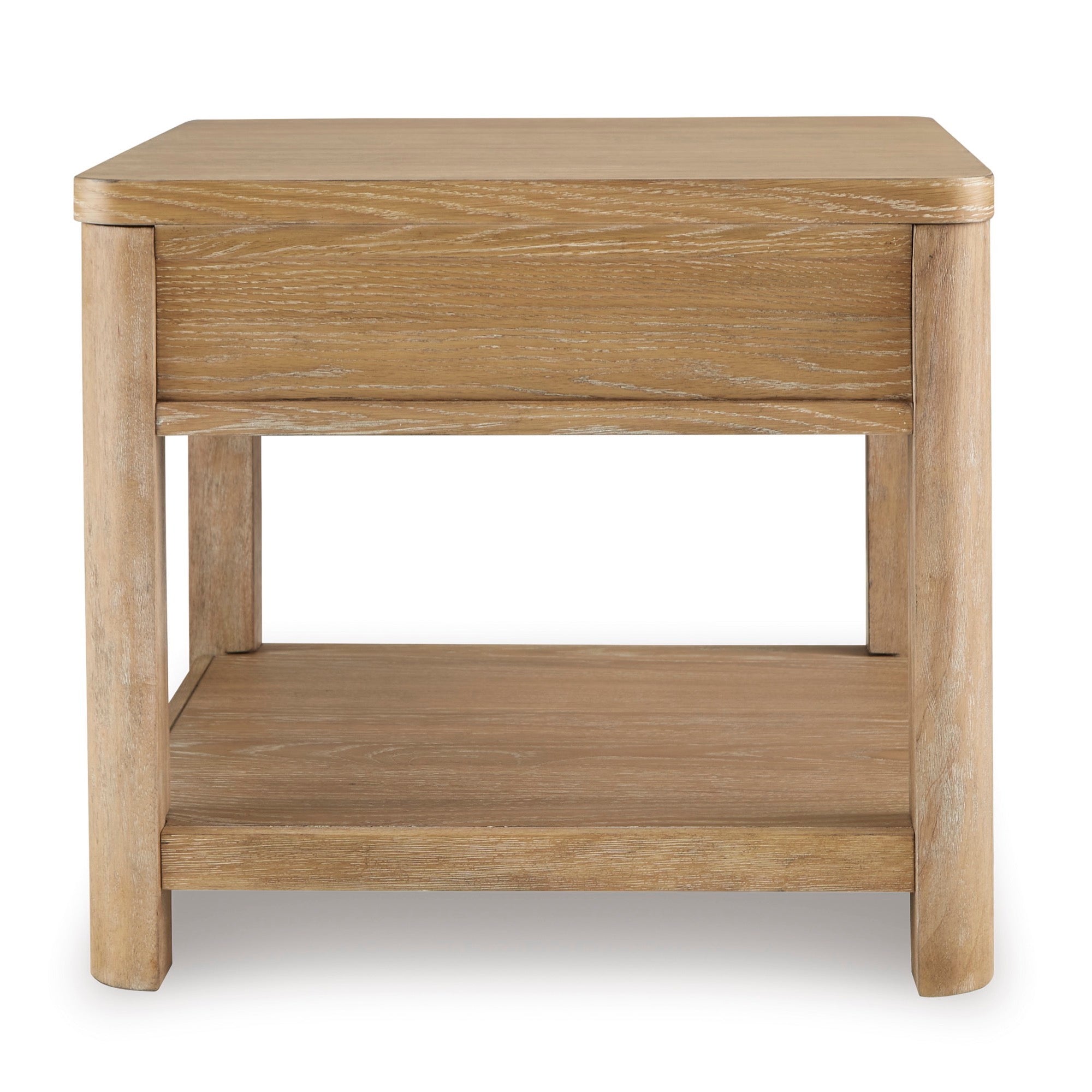 Light Brown Rectangular End Table