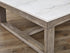 Marble Top Rectangular Coffee Table