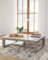 Marble Top Rectangular Coffee Table