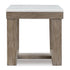 Marble Top Square End Table