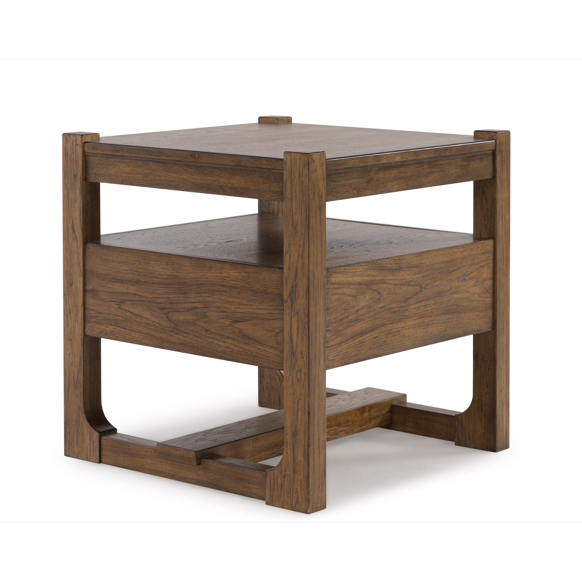 Light Brown Square End Table