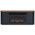 XL Slate Blue TV Stand with Fireplace & Speakers - Adams Furniture