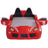 Trackster Kid's Red Race Car Bed with LED Lights