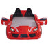 Trackster Kid's Red Race Car Bed with LED Lights - Adams Furniture