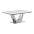 Kerwin Rectangle Faux Marble Top Dining Table White And Chrome - Adams Furniture