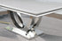 Kerwin Rectangle Faux Marble Top Dining Table White And Chrome