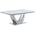 Kerwin 7-Piece Dining Room Set Grey And Chrome - Adams Furniture