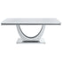 Kerwin 7-Piece Dining Room Set Grey And Chrome - Adams Furniture