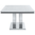 Kerwin Rectangle Faux Marble Top Dining Table White And Chrome