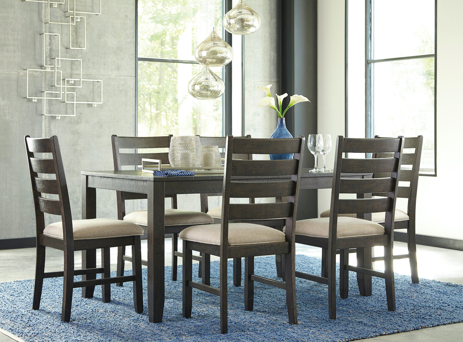 Rokane 7 Piece Dining Set - Adams Furniture