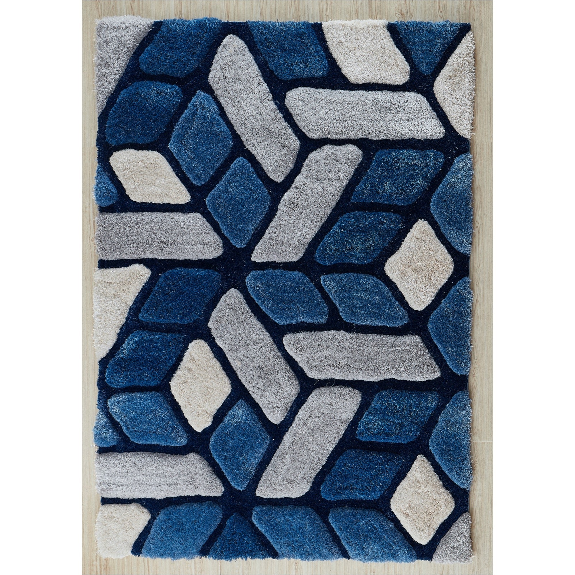Mateos 5x7 Blue Area Rug - Adams Furniture