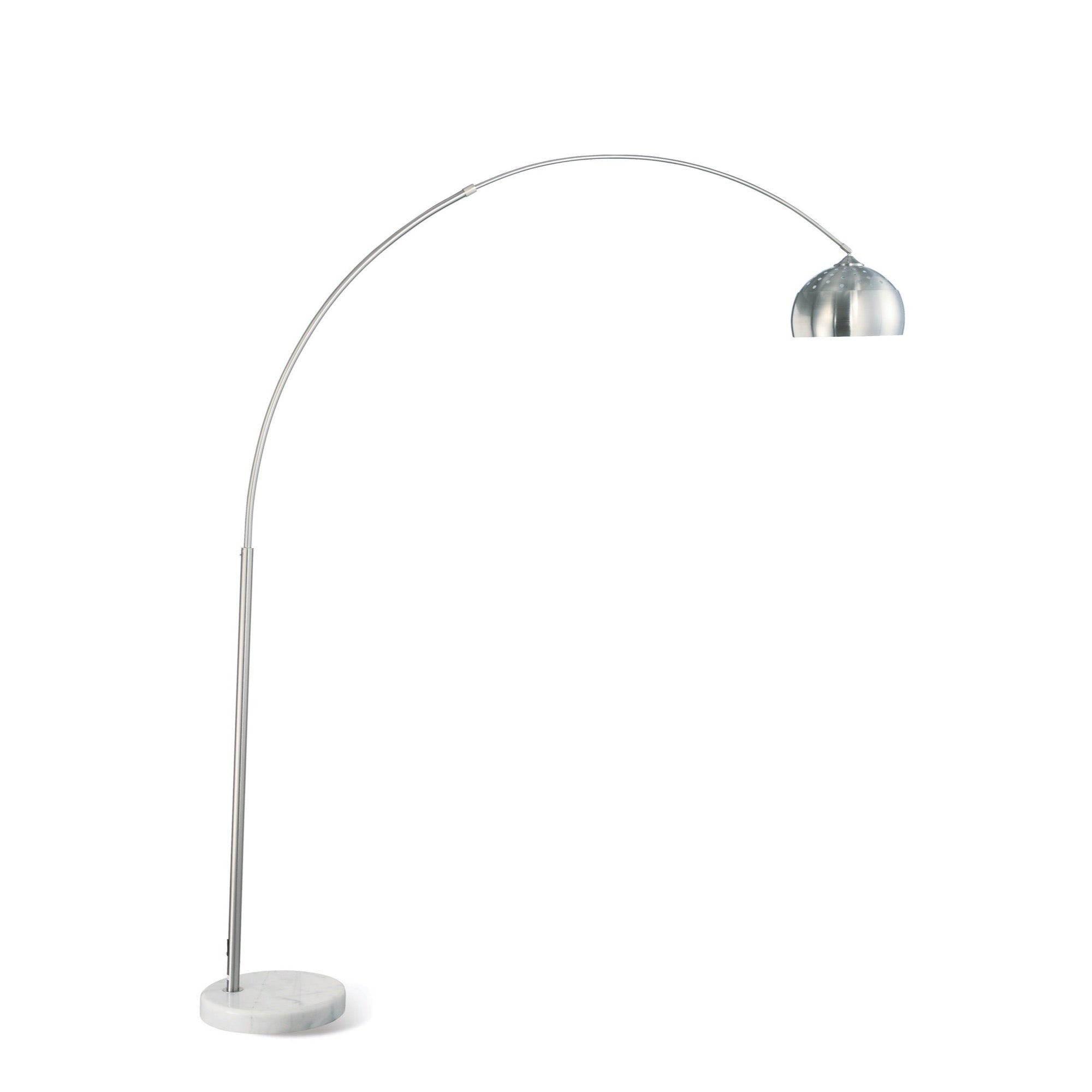 Krester Arched Floor Lamp Brushed Steel and Chrome
