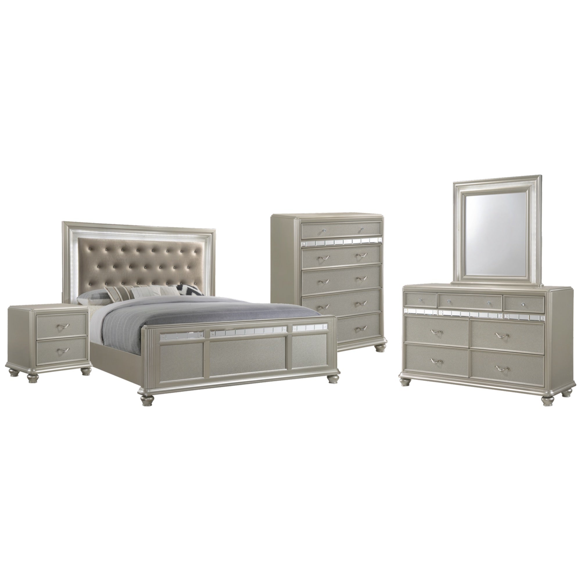 Kaleidoscope King 5 Piece Bedroom Set