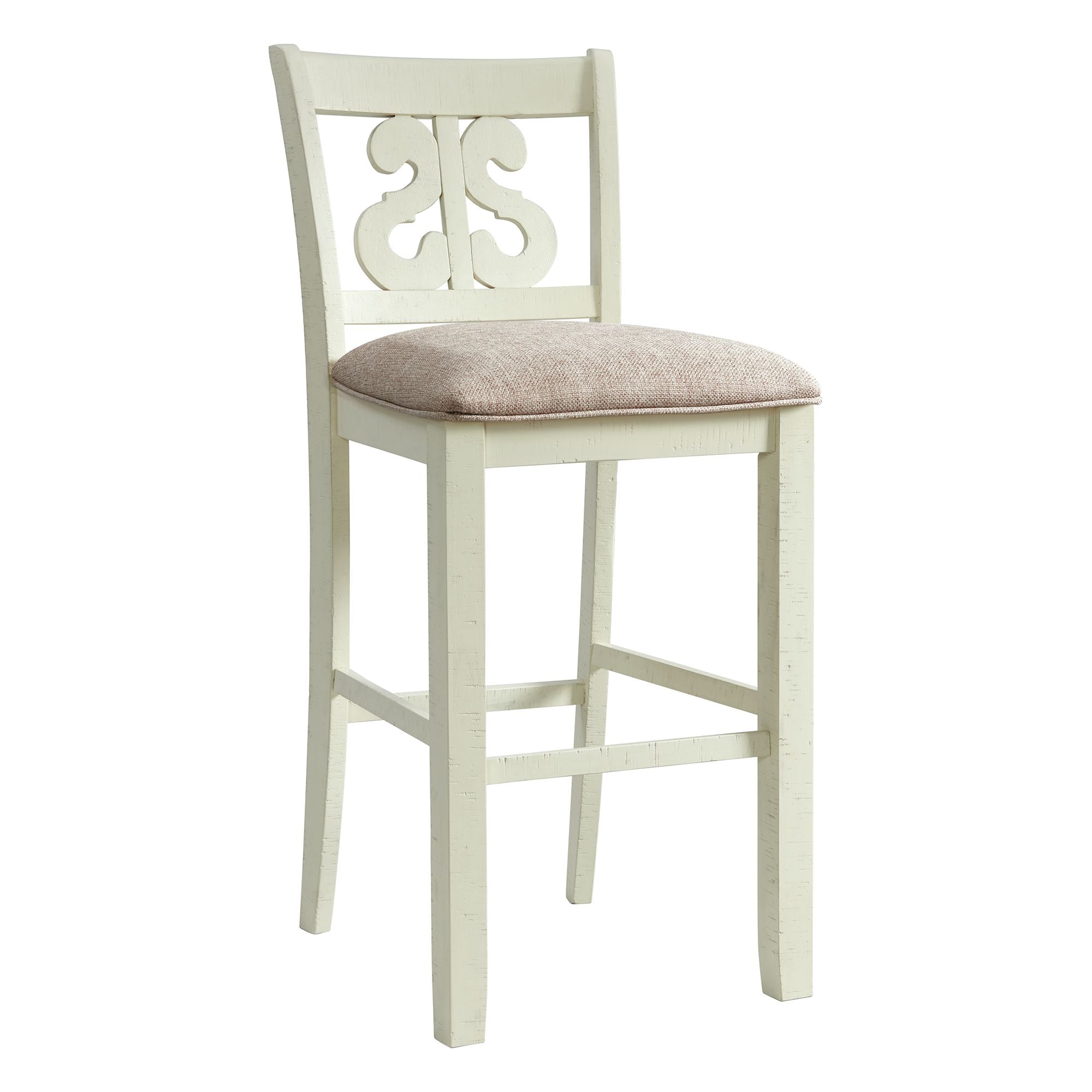 Stone 30" Bar Scroll Back Stool (Set of 2)