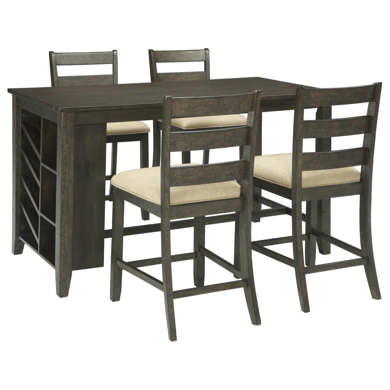 Rokane 5 Piece Counter Dining Set, Dining Set, Ashley Furniture - Adams Furniture