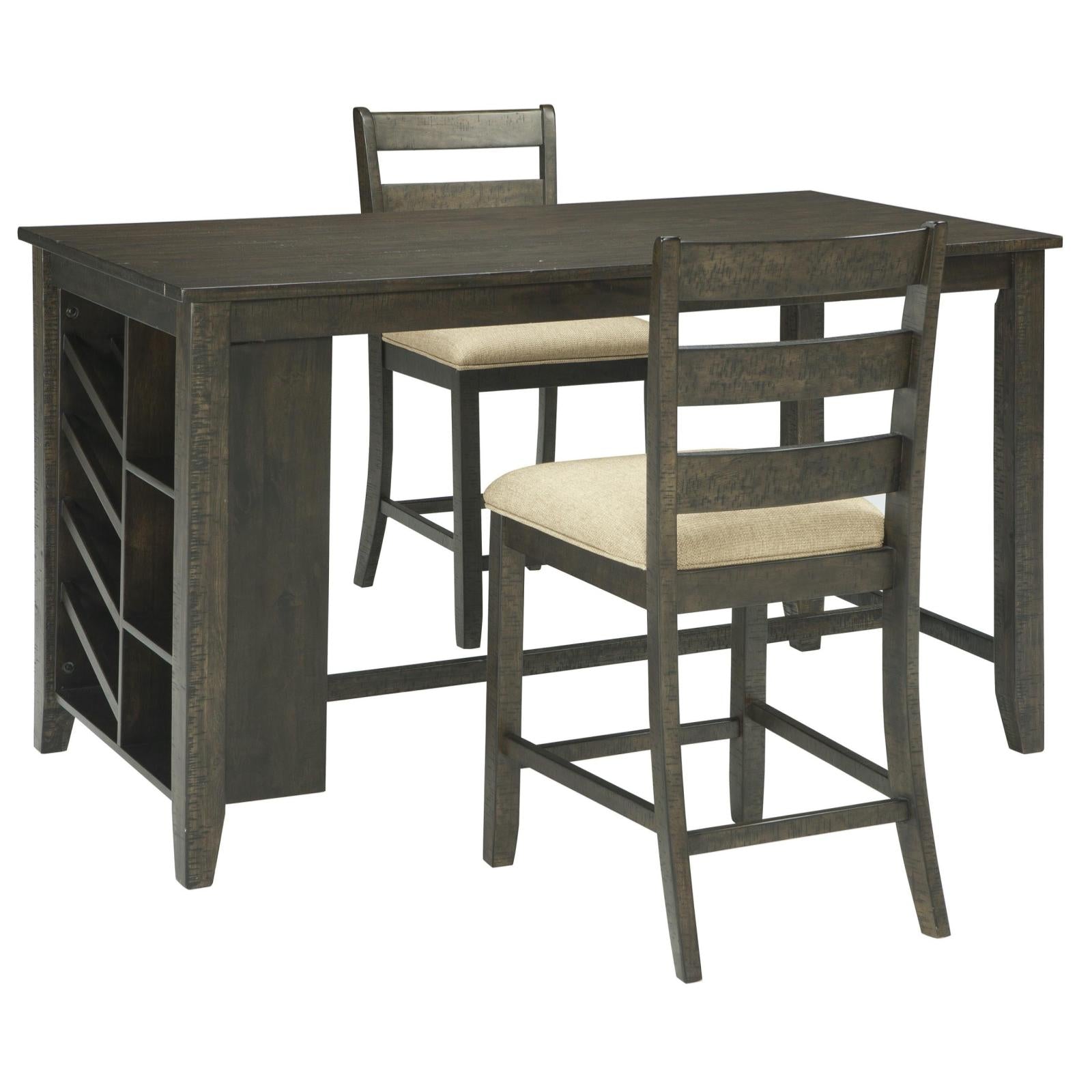 Rokane 3 Piece Counter Dining Set, Dining Set, Ashley Furniture - Adams Furniture