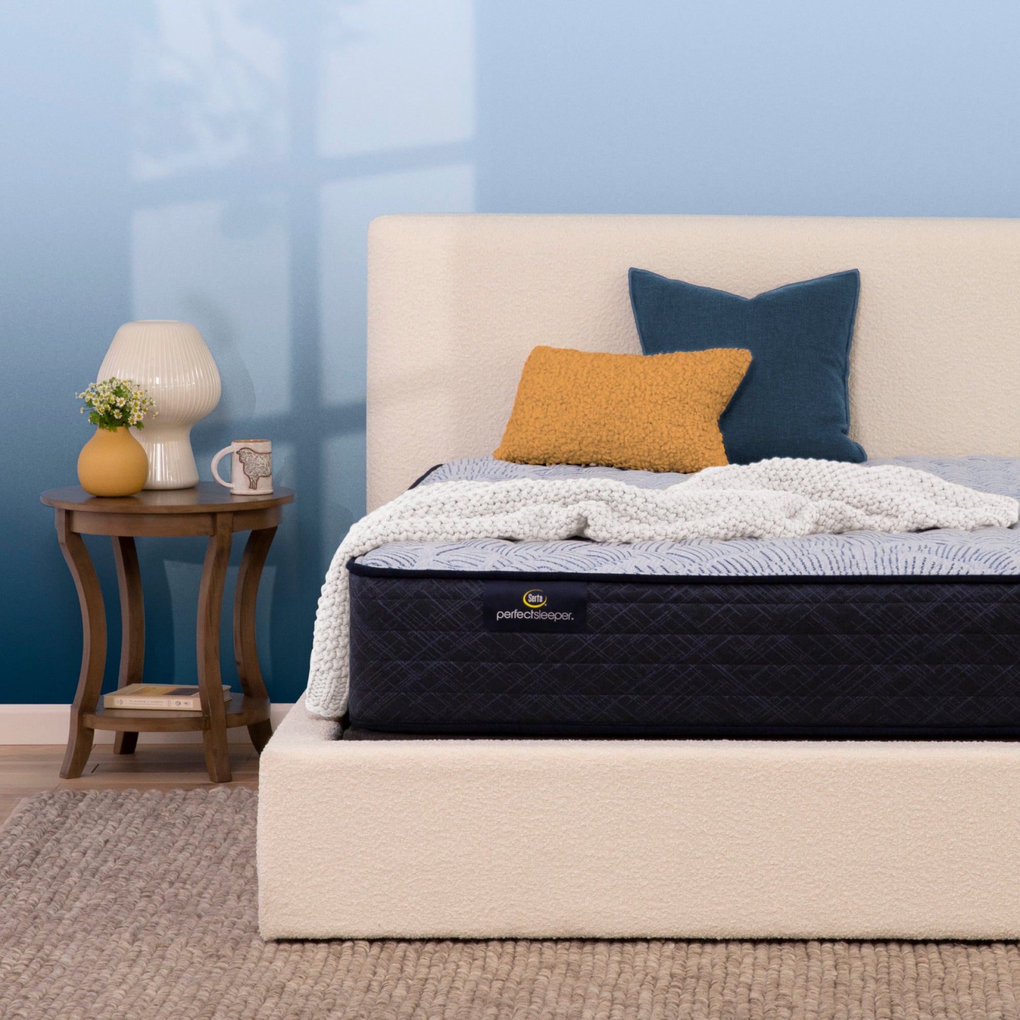 Serta Perfect Sleeper Blue Lagoon Firm Twin Mattress - Adams Furniture