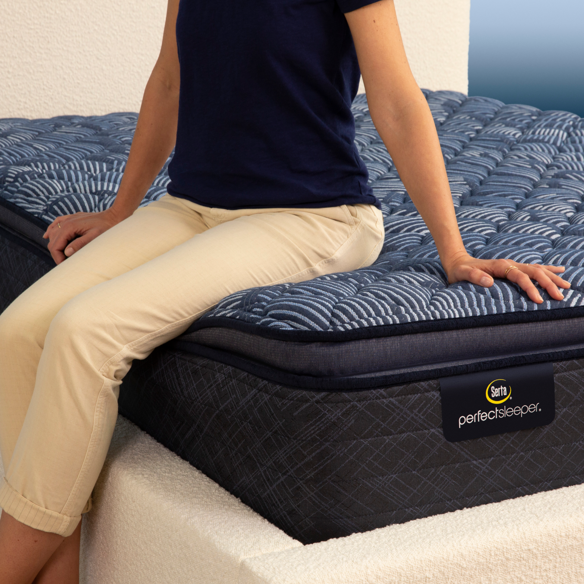 Serta Perfect Sleeper Cobalt Calm Medium Firm Pillow Top King Mattress - Adams Furniture