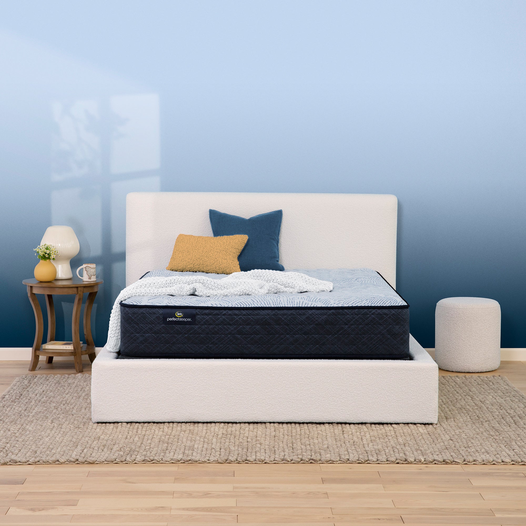 Serta Perfect Sleeper Blue Lagoon Firm Twin Mattress - Adams Furniture