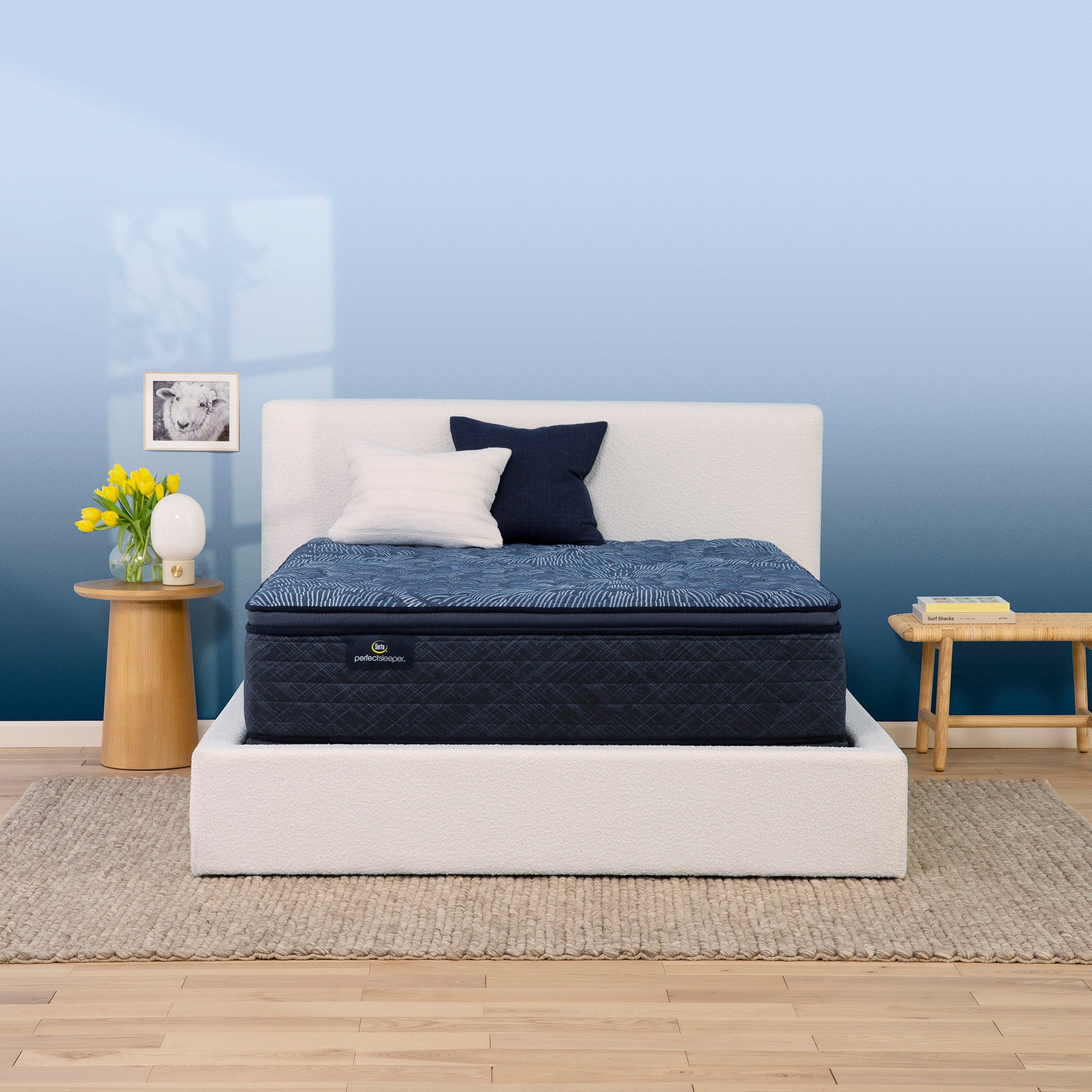 Serta Perfect Sleeper Cobalt Calm Medium Firm Pillow Top King Mattress - Adams Furniture