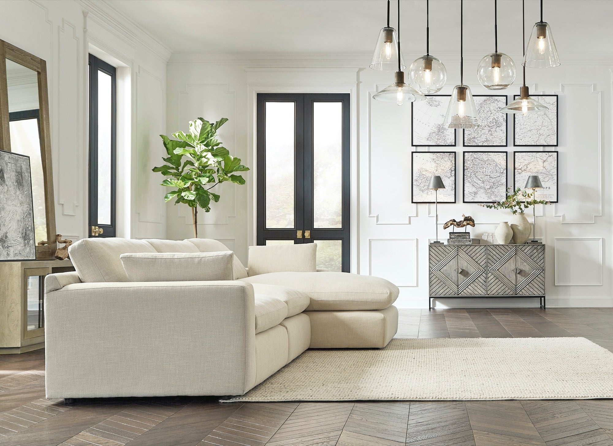 Elyza 3-Piece Sectional with Chaise - Adams Furniture