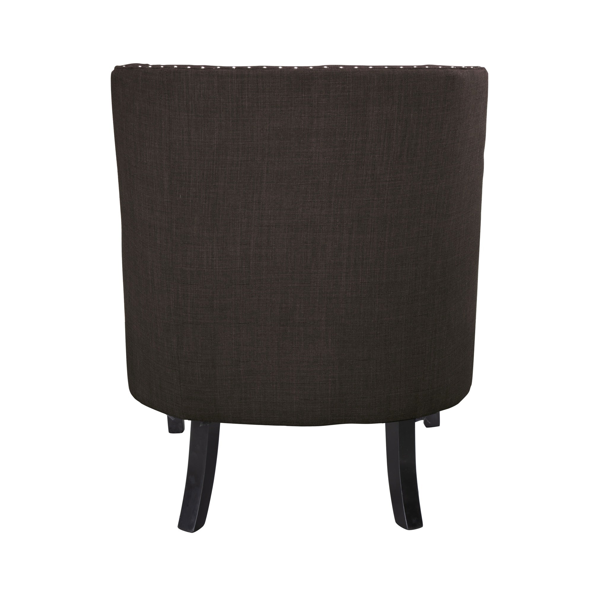 Chocolate Nailhead Accent Chair - Adams Furniture